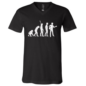 guitar evolution of a guitarist gift for guitar player V-Neck T-Shirt