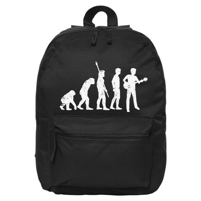 guitar evolution of a guitarist gift for guitar player 16 in Basic Backpack