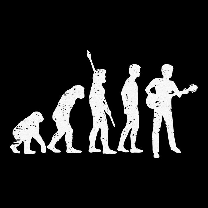 guitar evolution of a guitarist gift for guitar player 16 in Basic Backpack