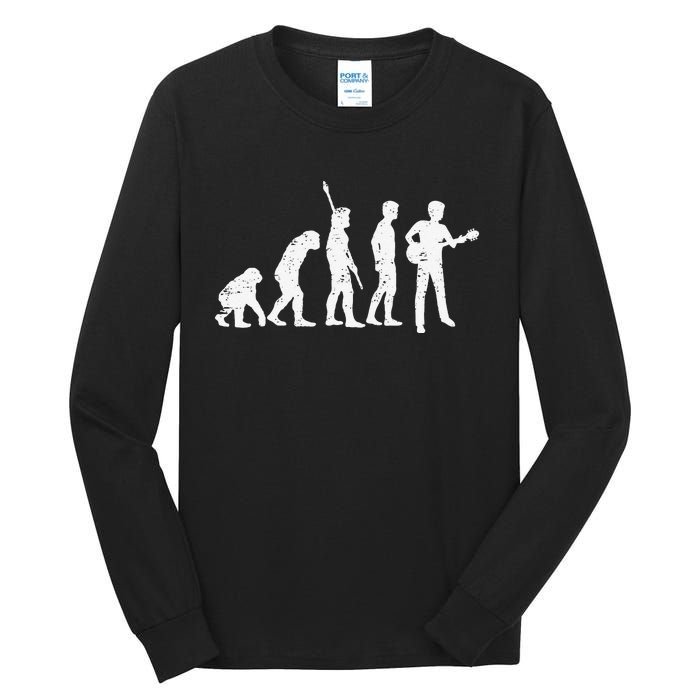 guitar evolution of a guitarist gift for guitar player Tall Long Sleeve T-Shirt