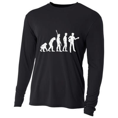guitar evolution of a guitarist gift for guitar player Cooling Performance Long Sleeve Crew