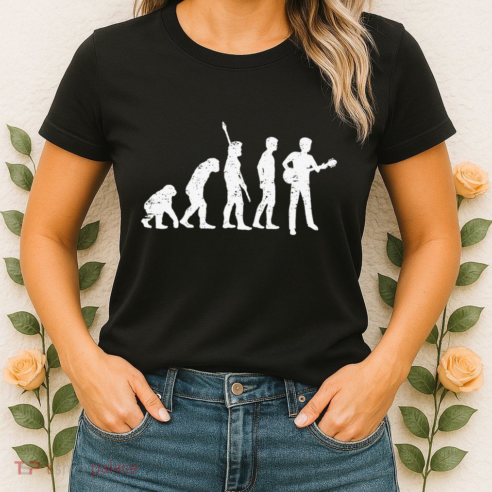 guitar evolution of a guitarist gift for guitar player Womens T-Shirt