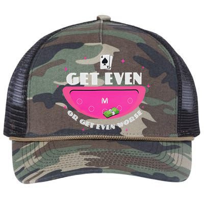 Get Even Or Get Even Worse Retro Rope Trucker Hat Cap