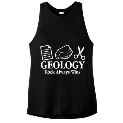 Geology Rock Always Wins Ladies PosiCharge Tri-Blend Wicking Tank