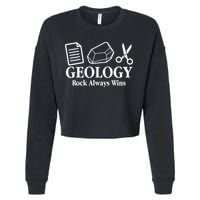 Geology Rock Always Wins Cropped Pullover Crew