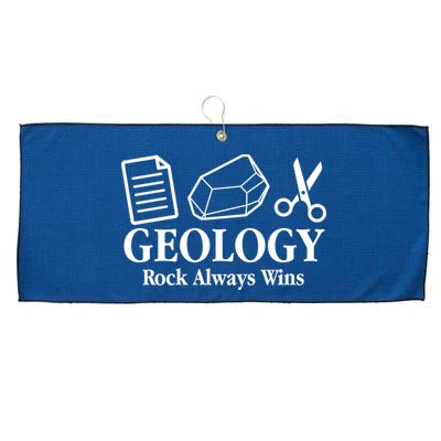 Geology Rock Always Wins Large Microfiber Waffle Golf Towel