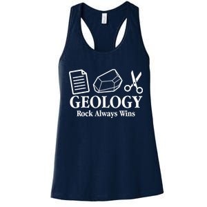 Geology Rock Always Wins Women's Racerback Tank