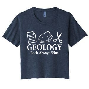 Geology Rock Always Wins Women's Crop Top Tee