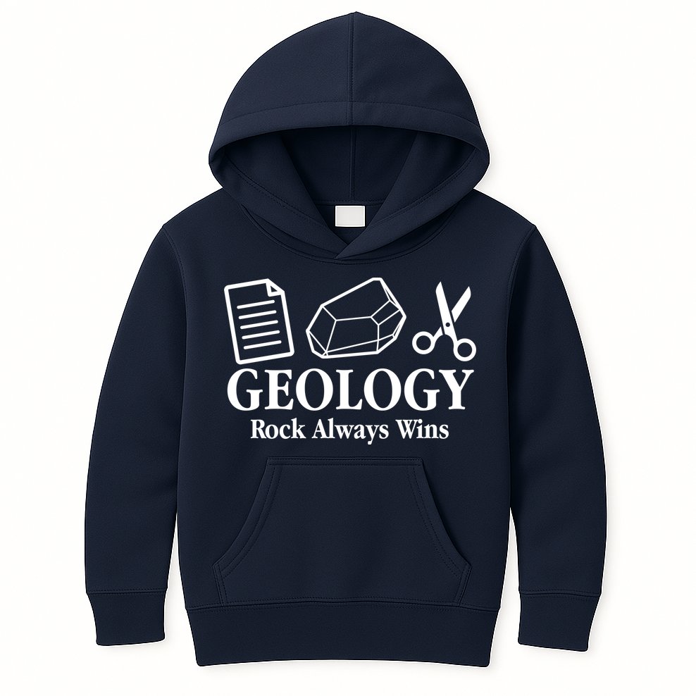 Geology Rock Always Wins Kids Hoodie