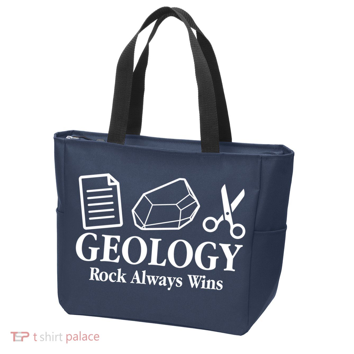 Geology Rock Always Wins Zip Tote Bag