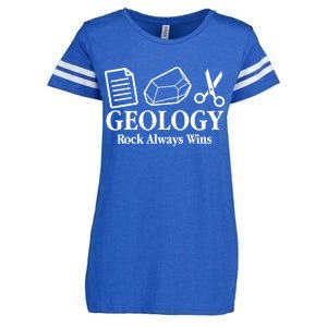 Geology Rock Always Wins Enza Ladies Jersey Football T-Shirt