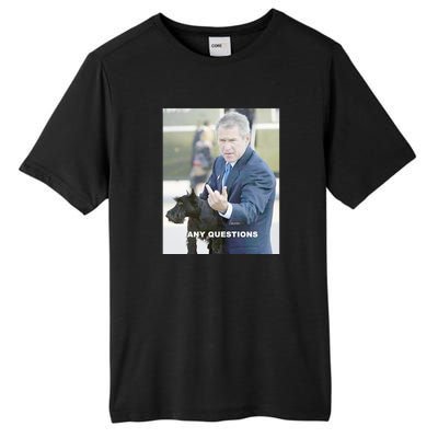 George Bush Middle Finger Tall Fusion ChromaSoft Performance T-Shirt