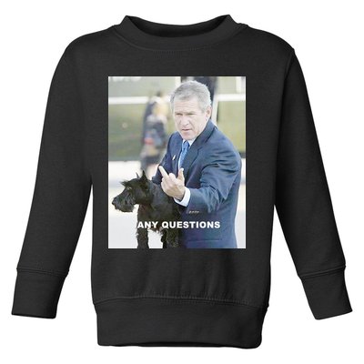 George Bush Middle Finger Toddler Sweatshirt