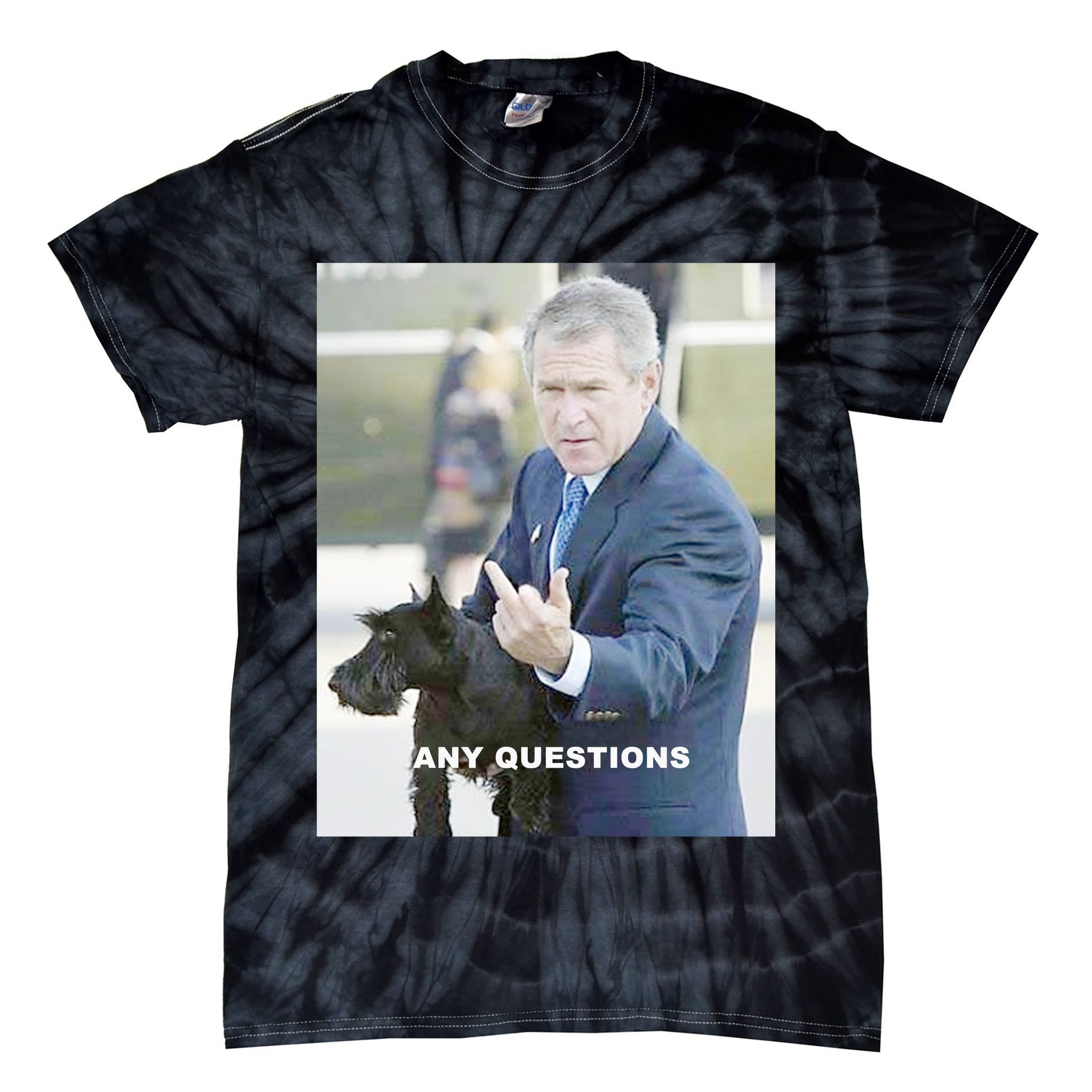 George Bush Middle Finger Tie-Dye T-Shirt