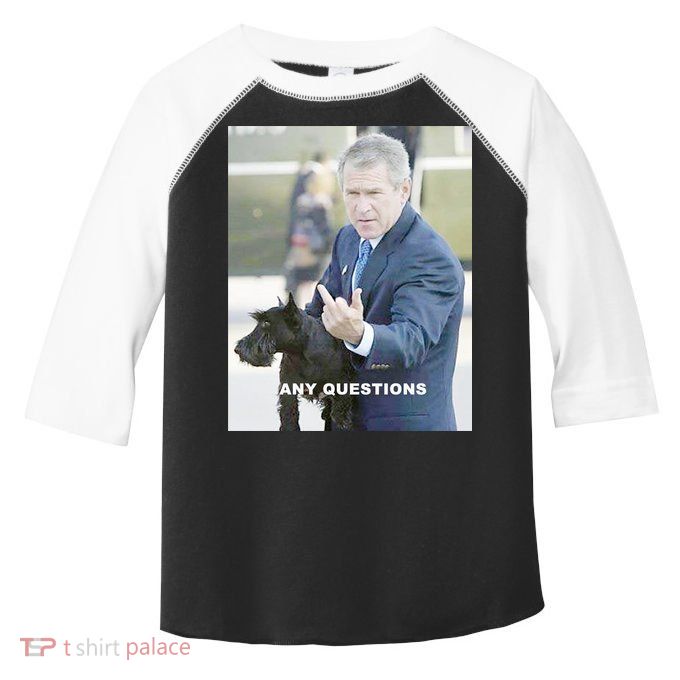 George Bush Middle Finger Toddler Fine Jersey T-Shirt