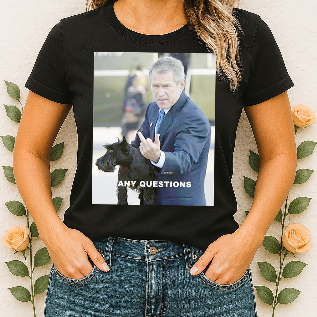 George Bush Middle Finger Womens T-Shirt