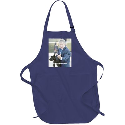 George Bush Middle Finger Full-Length Apron With Pockets