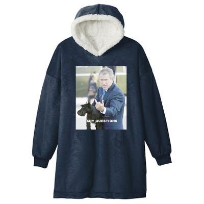 George Bush Middle Finger Hooded Wearable Blanket