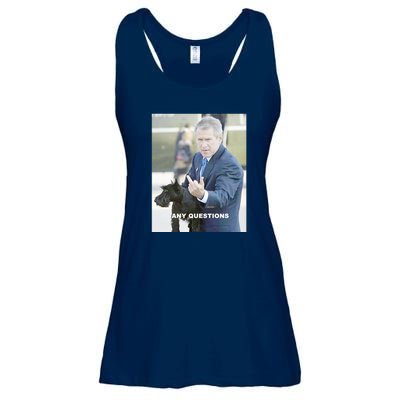 George Bush Middle Finger Ladies Essential Flowy Tank