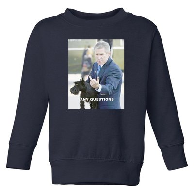 George Bush Middle Finger Toddler Sweatshirt