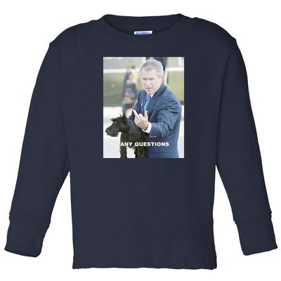 George Bush Middle Finger Toddler Long Sleeve Shirt