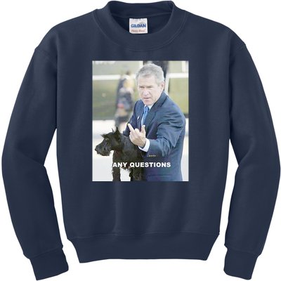 George Bush Middle Finger Kids Sweatshirt