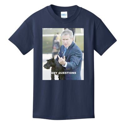 George Bush Middle Finger Kids T-Shirt