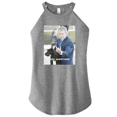 George Bush Middle Finger Women’s Perfect Tri Rocker Tank