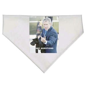 George Bush Middle Finger USA-Made Doggie Bandana