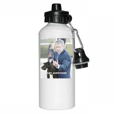 George Bush Middle Finger Aluminum Water Bottle