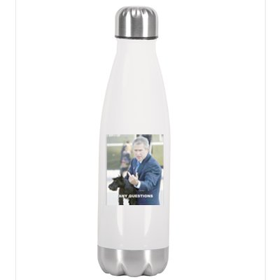 George Bush Middle Finger Stainless Steel Insulated Water Bottle