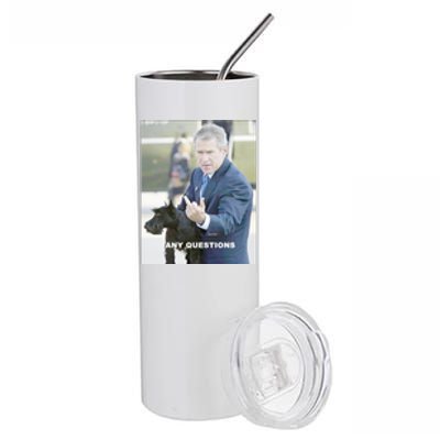 George Bush Middle Finger Stainless Steel Tumbler