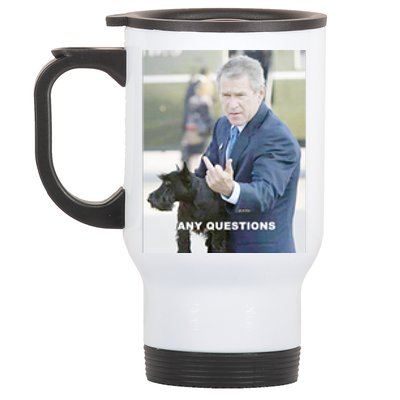 George Bush Middle Finger Stainless Steel Travel Mug