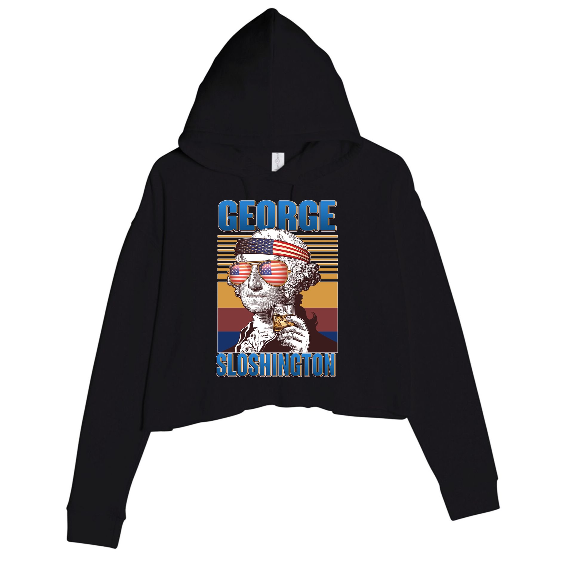 George Sloshington Crop Fleece Hoodie