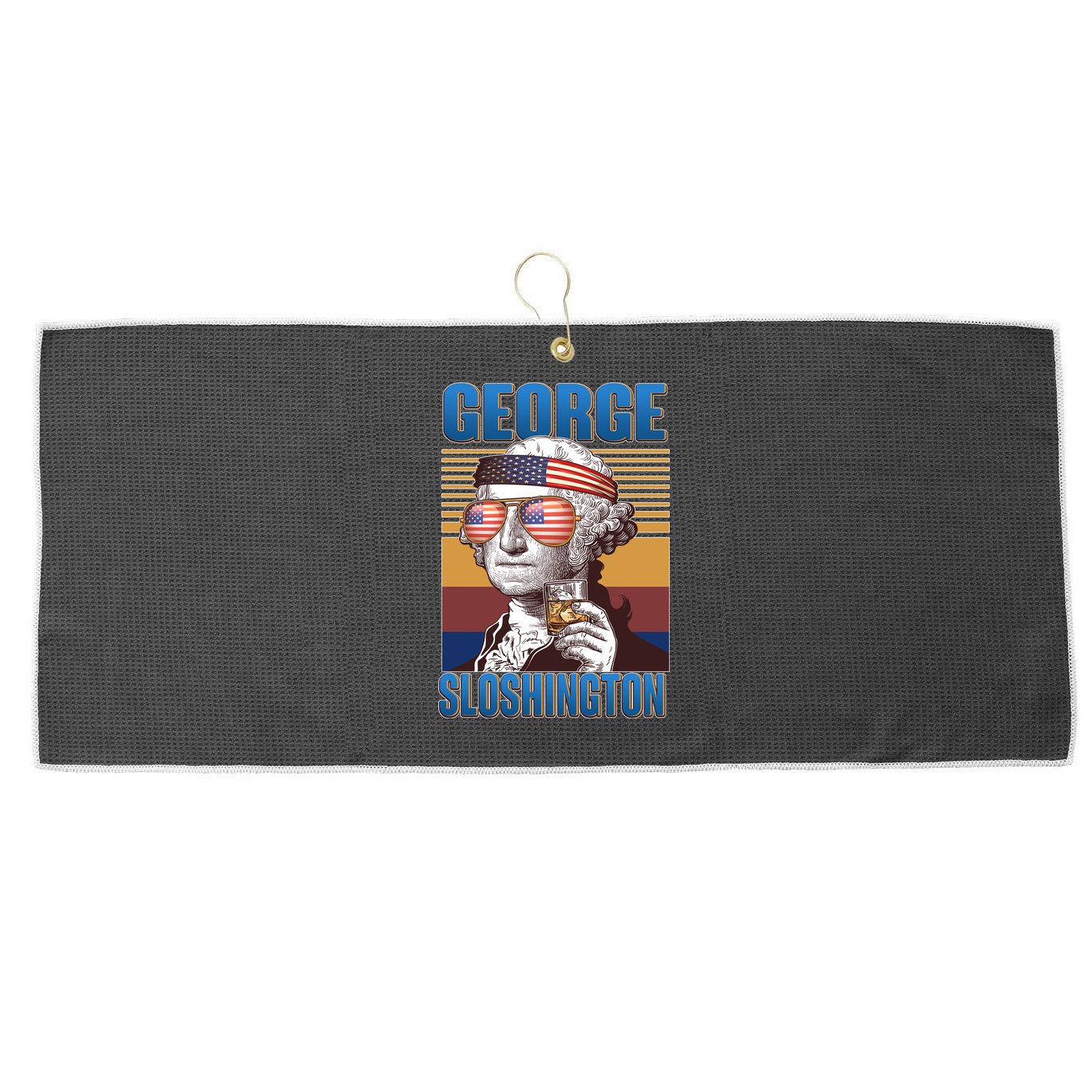 George Sloshington Large Microfiber Waffle Golf Towel