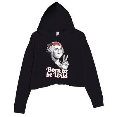 George Washington Born To Be Wild Crop Fleece Hoodie