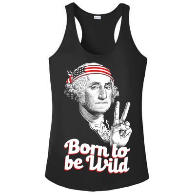 George Washington Born To Be Wild Ladies PosiCharge Competitor Racerback Tank