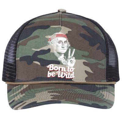 George Washington Born To Be Wild Retro Rope Trucker Hat Cap