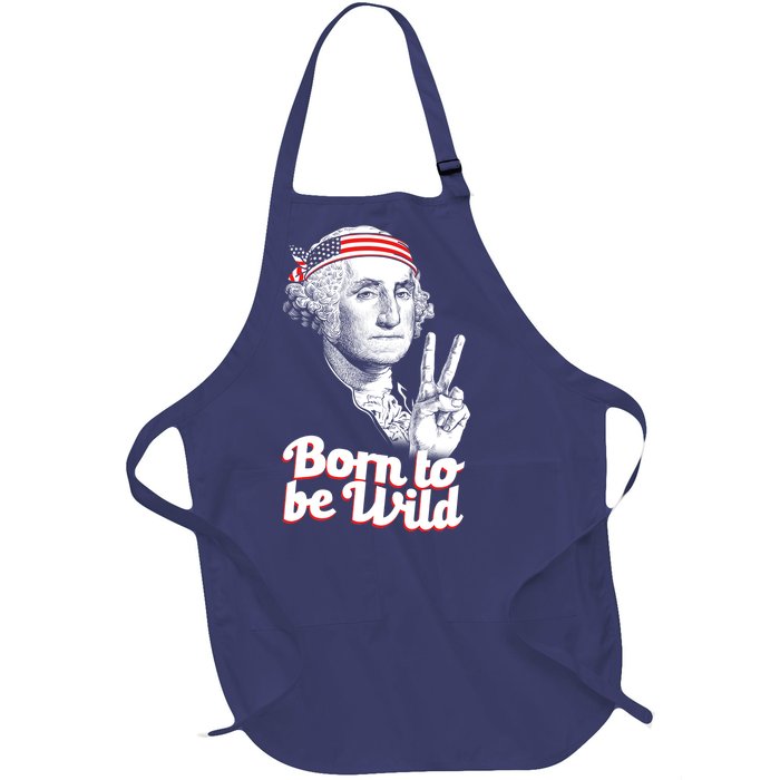 George Washington Born To Be Wild Full-Length Apron With Pockets