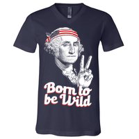 George Washington Born To Be Wild V-Neck T-Shirt