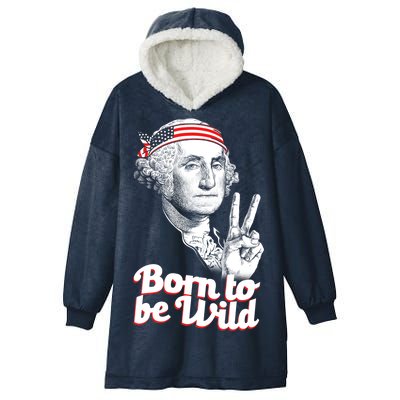 George Washington Born To Be Wild Hooded Wearable Blanket