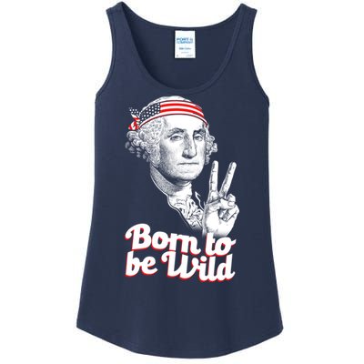 George Washington Born To Be Wild Ladies Essential Tank