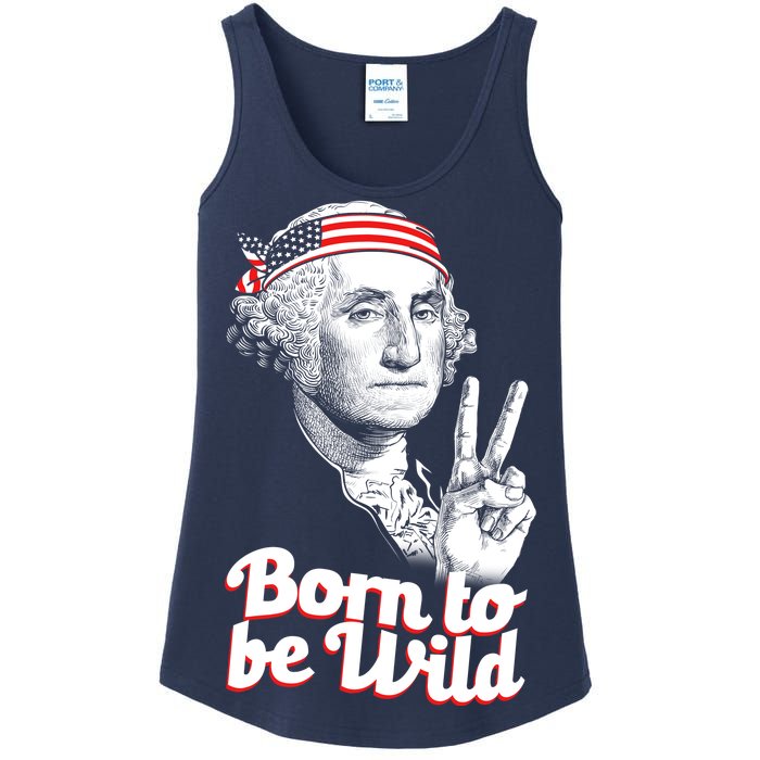 George Washington Born To Be Wild Ladies Essential Tank