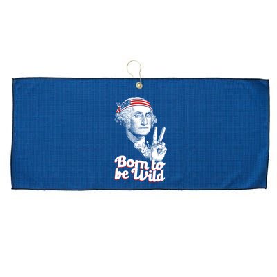 George Washington Born To Be Wild Large Microfiber Waffle Golf Towel