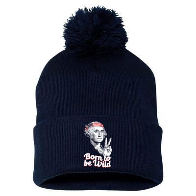 George Washington Born To Be Wild Pom Pom 12in Knit Beanie