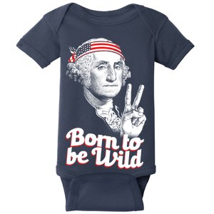 George Washington Born To Be Wild Baby Bodysuit