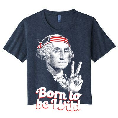 George Washington Born To Be Wild Women's Crop Top Tee