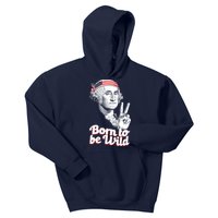 George Washington Born To Be Wild Kids Hoodie