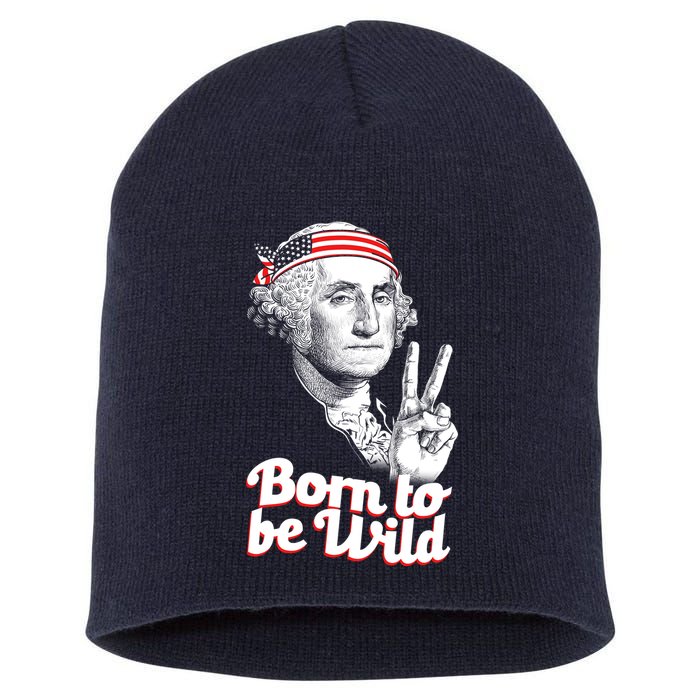 George Washington Born To Be Wild Short Acrylic Beanie