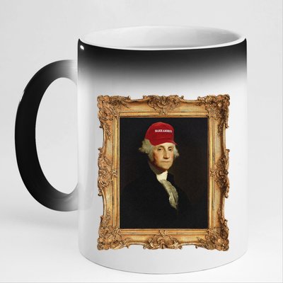 George Washington Make America Portrait 11oz Black Color Changing Mug